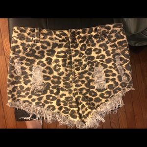 Lazy Oaf Leopard Kitty Shorts 🐱 RARE